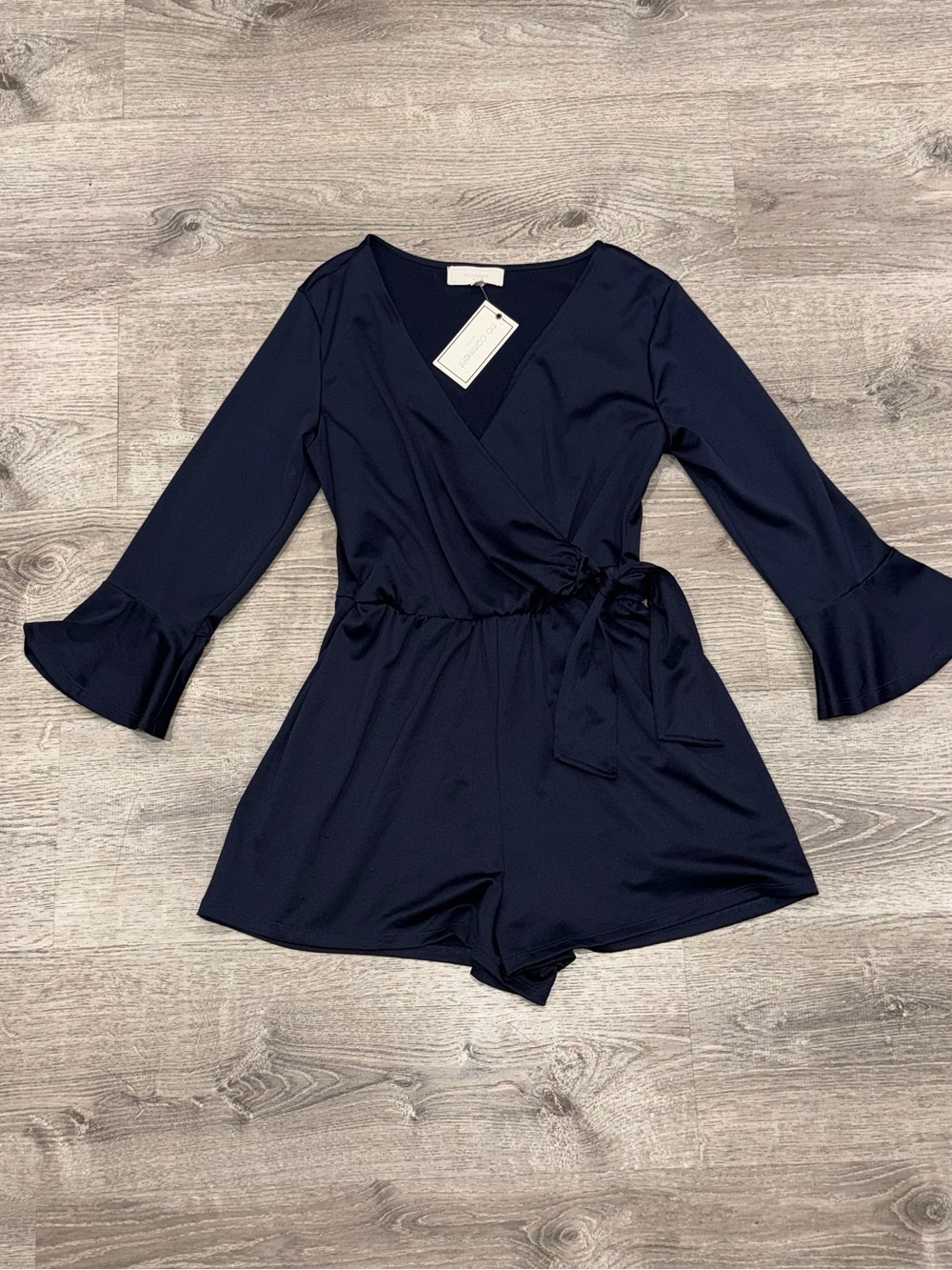 NWT NO COMMENT NY LA NAVY CROSSOVER ROMPER M URBAN OUTFITTERS